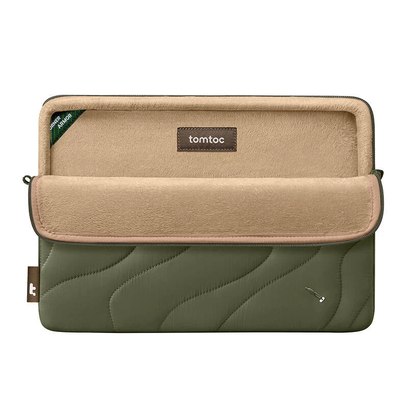 Laptop-Hülle Tomtoc Terra-A27 für 14-Zoll-Laptops, grün, Modell TMT186