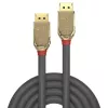 Lindy 36298 20 m DisplayPort-1.2-Kabel, Gold Line, DisplayPort-Stecker auf DisplayPort-Stecker, 4K30Hz, grau
