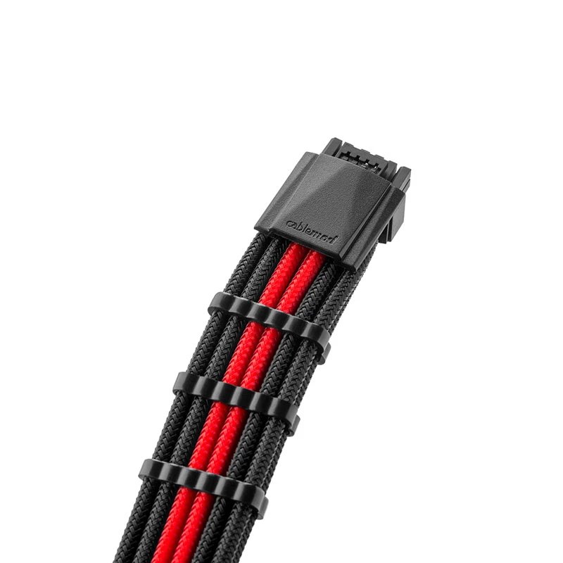 CableMod C-Series PRO RM Black Label Netzteilkabel-Kit CM‑PCSR‑16P3KIT‑NKKR‑R — schwarz-rot ummantelte modulare PSU-Kabel