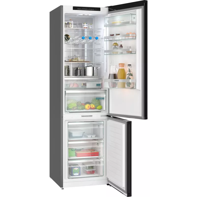 Kühl-Gefrierkombination Siemens KG39NSBBF freistehend 363 L, NoFrost, 33 dB, schwarz