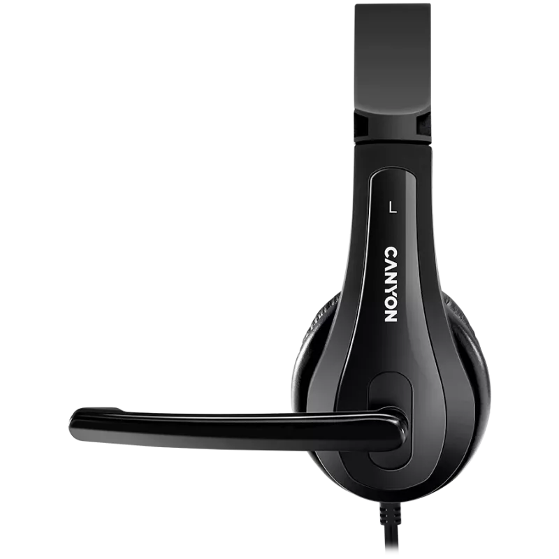 CANYON PC-Headset HSC-1 PC Mic Flat 2m Schwarz