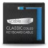 CableMod Classic Spiral-Tastaturkabel CM-CKCA-MLB-KLB150KLB-R, Micro-USB auf USB-A, 150 cm, Blau (Spectrum Blue)