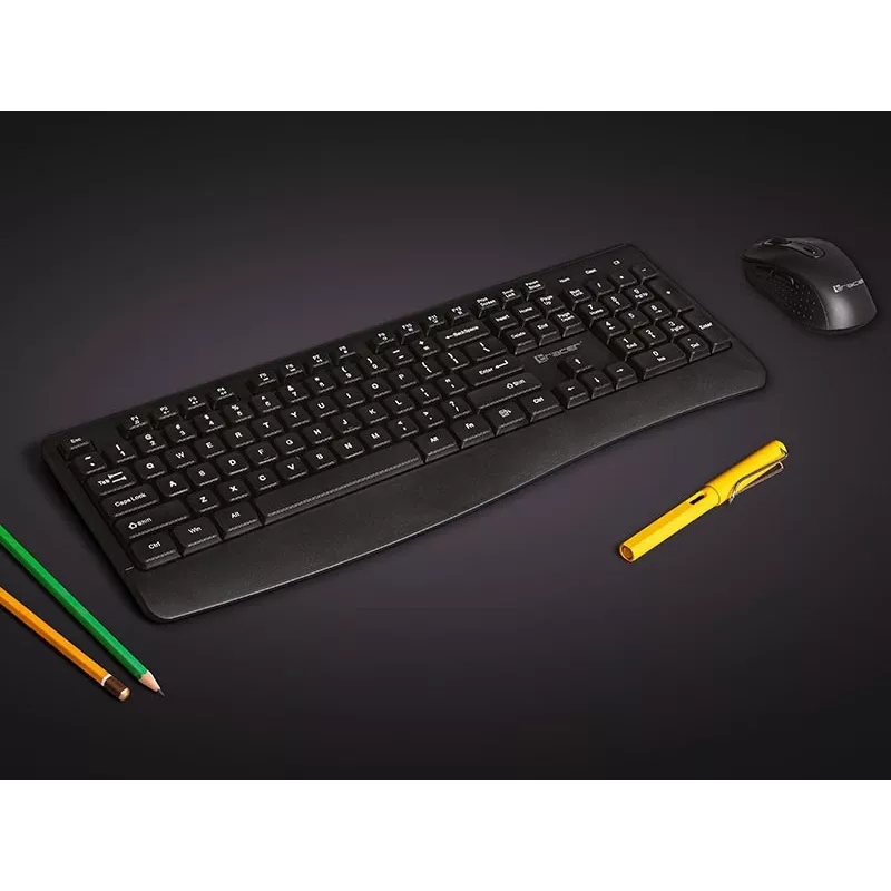 Tracer Bartix II RF Nano kabelloses Tastatur-Maus-Set, 2,4 GHz, Schwarz