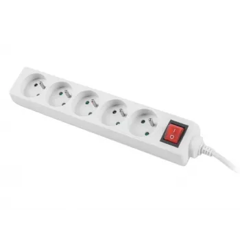 Power Extension Lanberg PS1-05E-0150-W 1,5 m 5 AC-Steckdosen Innenbereich Weiß