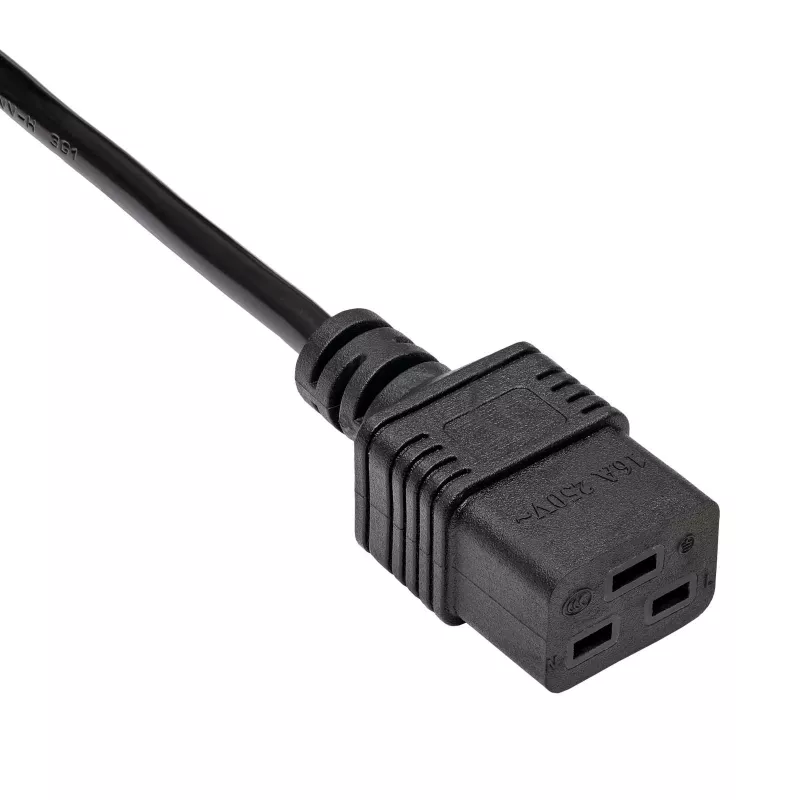 Akyga AK-UP-03 Server-Verlängerungskabel IEC C20 auf C19, 1,8 m, schwarz