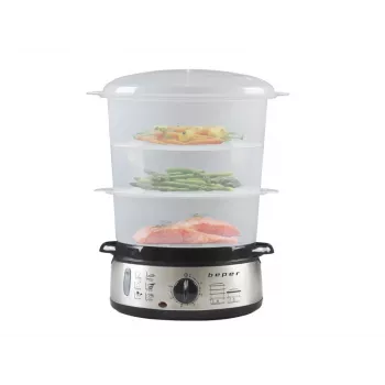Dampfgarer Beper BC.250 3 Körbe Arbeitsplatte 800 W Edelstahl