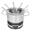 Gastroback 42568 Fondue MultiCook 4in1 & Kochplatte, 1200 W, 2,3-l-Edelstahltopf, 8 Gabeln