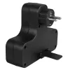 Maclean Stromsteckdose, Vierfach mit Schalter, Stabilisierungsfuß, Typ E, 2x2,5A, 2x16A, MCE224 E/B