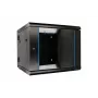 Extralink Rackmount-Gehäuse 6U 600x600 AZH Schwarz wandmontiert, schwenkbar