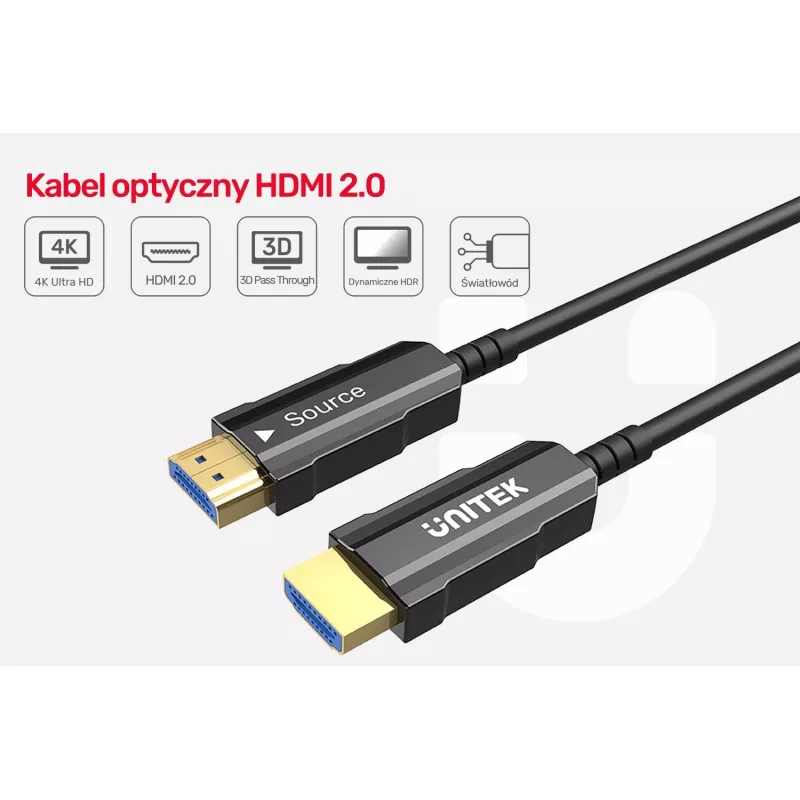 HDMI-Kabel UNITEK C11072BK-10M 10m 18 Gbit/s Schwarz