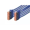 DIGITUS CAT6 S/FTP Patchkabel, 0,25 m, Blau, 10er-Pack