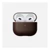 Leder-AirPods-Hülle Nomad V3 Rustic Brown — schützende Lederabdeckung für das AirPods-Ladecase