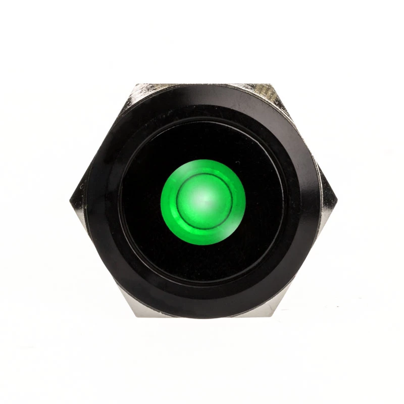 DimasTech PD220 vandalensicherer 25mm Drucktaster Blackline Dot RGB