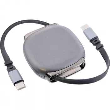USB-C-Kabel InLine 35850, 100W Power Delivery, 0,80 m, schwarz/grau