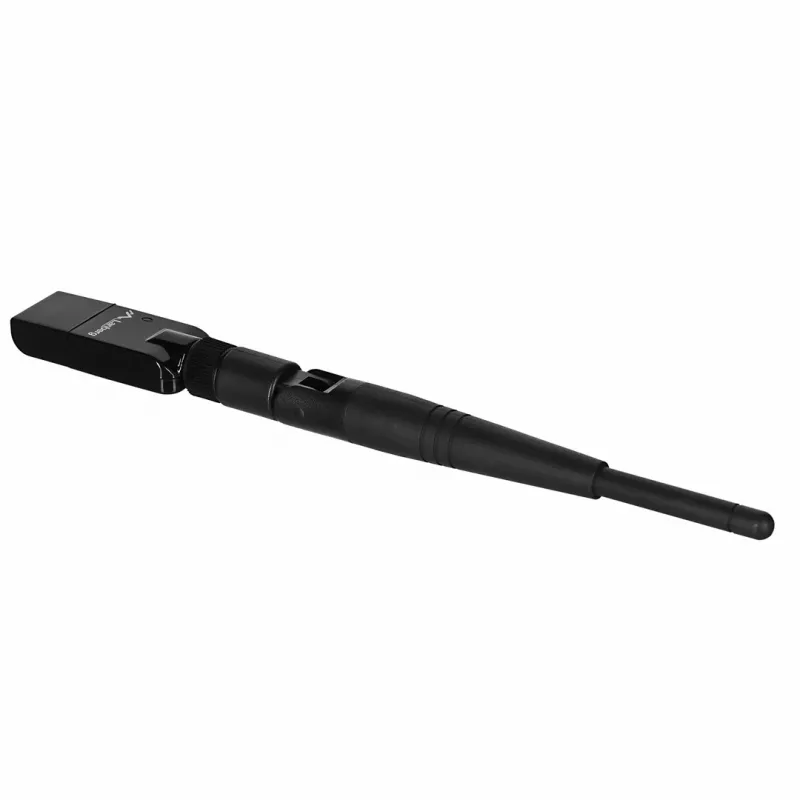 Lanberg NC-0150-WE Mini-USB-WLAN-Adapter N150, 150 Mbit/s, 1 externe Antenne, Schwarz