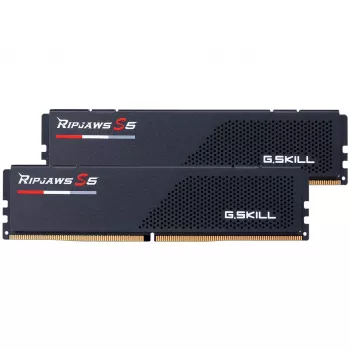 DIMM 64 GB DDR5-6000 (2x 32 GB) Dual-Kit, Arbeitsspeicher schwarz, F5-6000J2836G32GX2-RS5K, Ripjaws S5, INTEL XMP