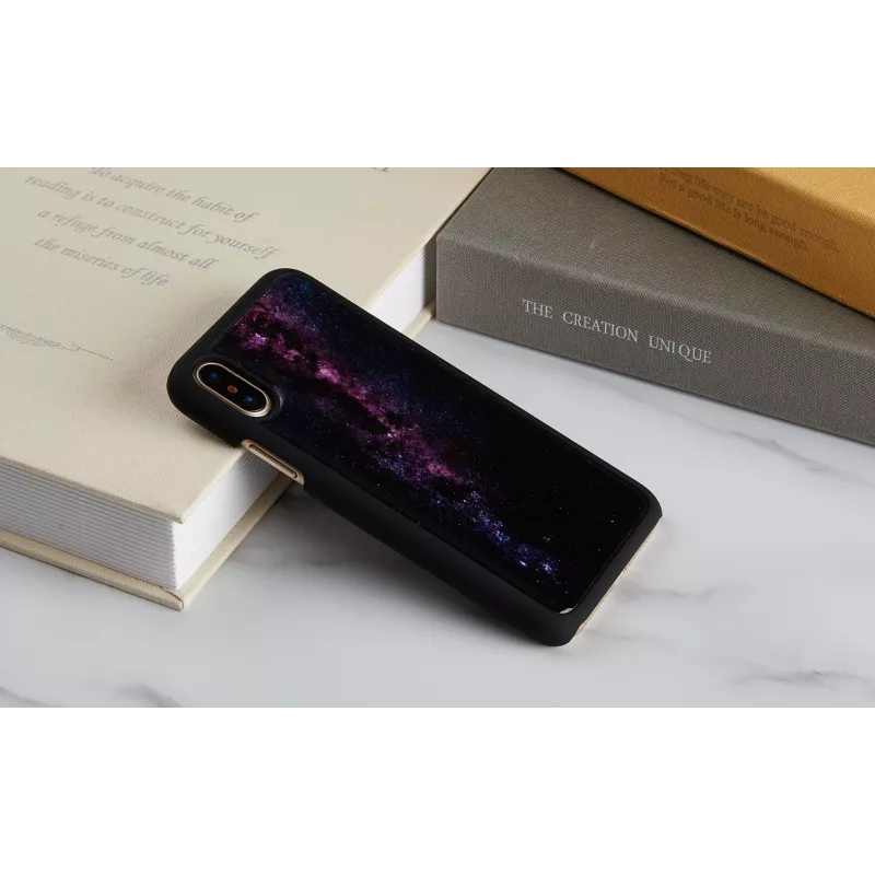 iKins Milky Way Hülle für iPhone XS/X, Schwarz, K1696J