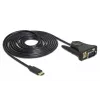 Delock 62964 USB-C auf Seriell DB9 RS-232 Adapter, 1,8 m, Schwarz