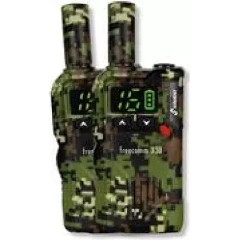 Handheld-Walkie-Talkie Stabo Freecomm 330 — 2er-Pack, Modell 20330, Reichweite bis zu 8 km