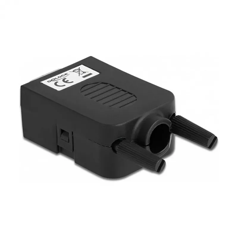 Kabelverbinder DeLOCK 66232 Sub-D 9 10-polige Klemmleiste Schwarz