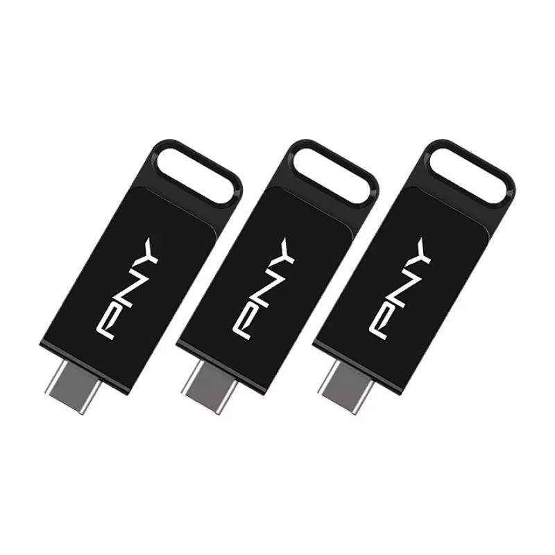 PNY Elite 128 GB USB-C 3.2 Gen 1 Flash-Laufwerk, 3er-Pack (Retail)