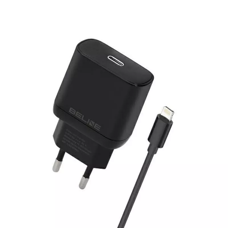 Ladegerät 30W USB-C auf Lightning Beline Beli02174 mit schwarzem Kabel
