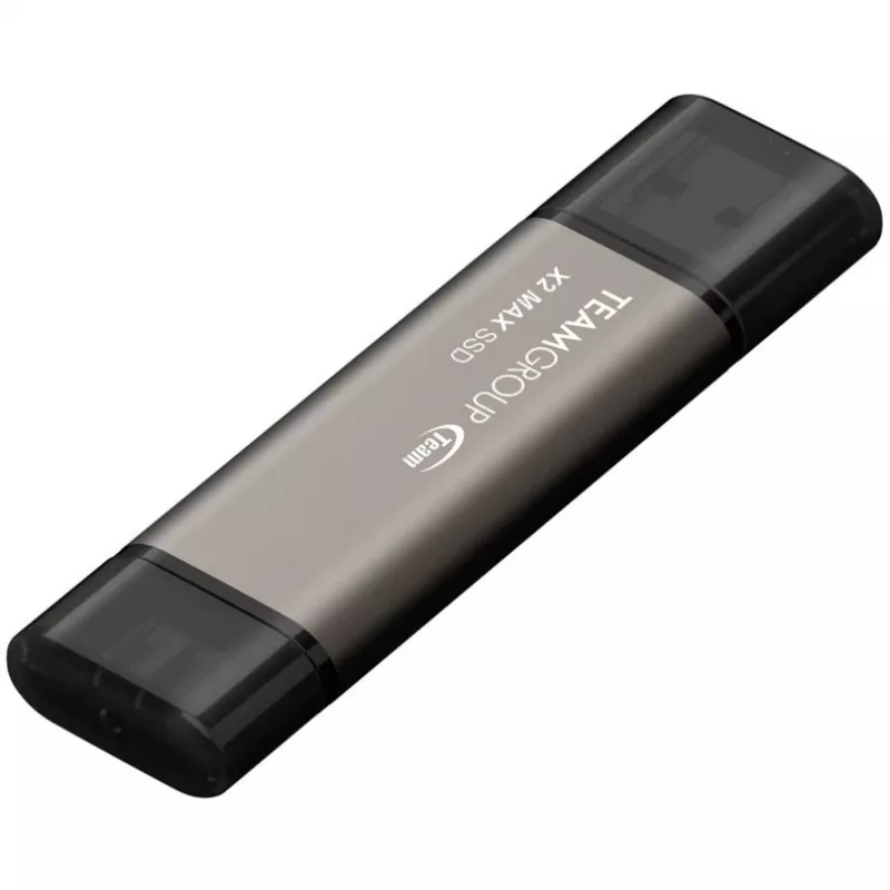 TeamGroup X2 MAX 1 TB Dual-USB-A/USB-C-Stick, USB 3.2 Gen 2, Titan/Schwarz