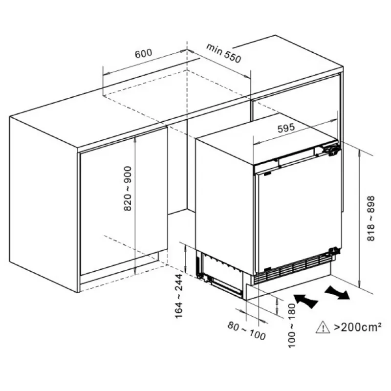 Einbau-Kühlschrank MPM MPM-116-CJI-17/E, 116 L, weiß, statische Kühlung, Gefrierfach 17 L