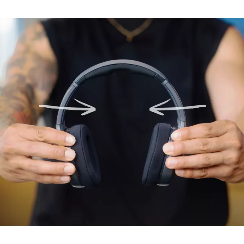 Skullcandy Crusher 540 Active S6EVW-T992 Over-Ear-Kopfhörer, kabellos und kabelgebunden, Bluetooth, Sensory Bass, 40 h Akku, faltbar, Black Coal
