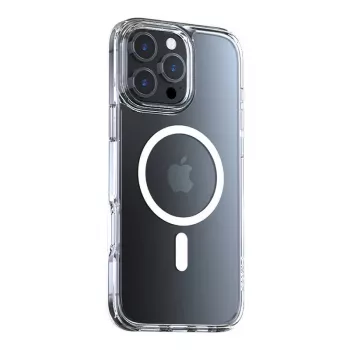 Schutzhülle transparent Torras Diamond-Mag für iPhone 16 Pro, magnetische MagSafe-kompatible Befestigung, schlanke Passform