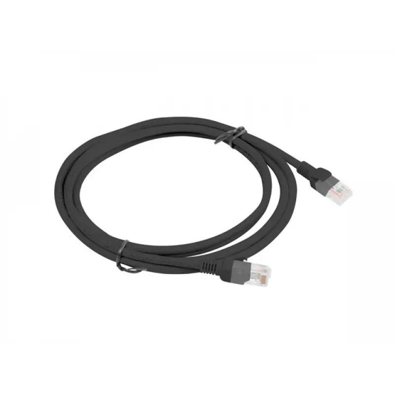 Lanberg PCU6-10CC-0200-BK Cat.6 U/UTP Patchkabel, 2 m, Schwarz