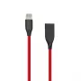 Silikonkabel USB- Lightning, 1m (rot)