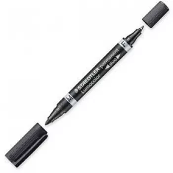 Permanentmarker Staedtler Lumocolor Duo Fein-/Rundspitze Schwarz