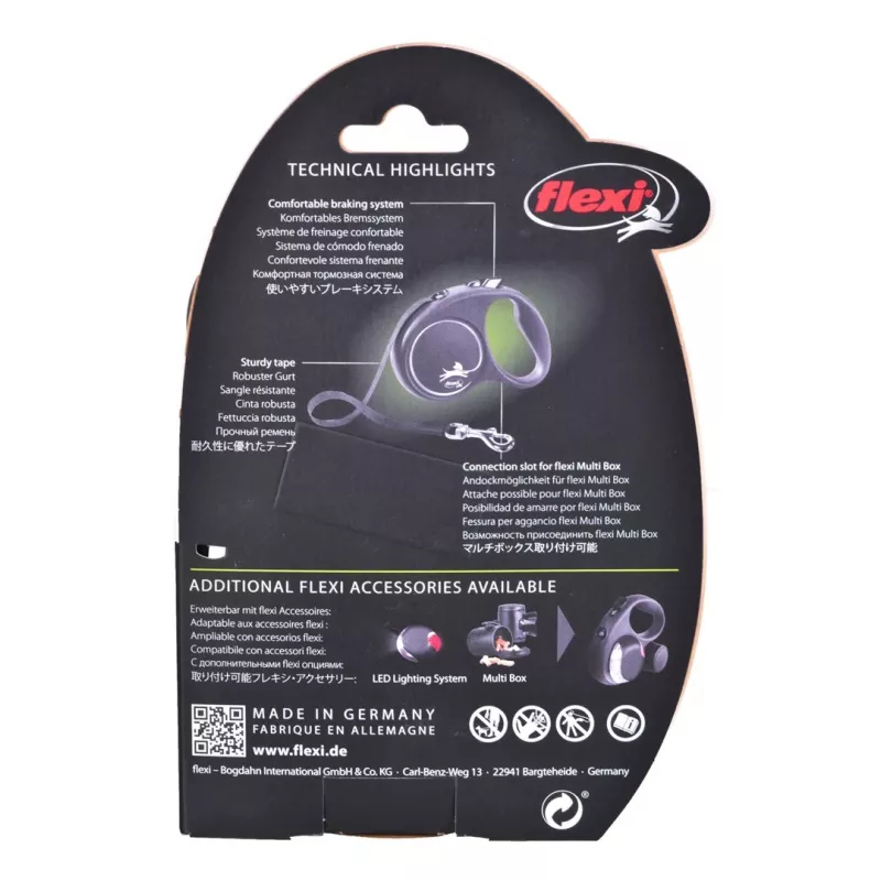 Flexi Black Design S 5 m Hunde-Automatikleine