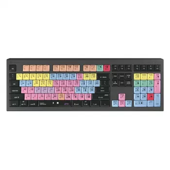 Logickeyboard ASTRA 2 Tastatur USB AZERTY English Schwarz Full-Size 104 Tasten