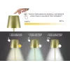 Beper P201UTP116 wiederaufladbare LED-Tischleuchte, 1,5 W, Touch-Schalter, dimmbar, 33-mm-Flaschenadapter, wasserbeständig, Gold