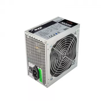 Akyga Basic AK-B1-600 ATX-Netzteil 600 W, 120-mm-Lüfter, passive PFC, Grau