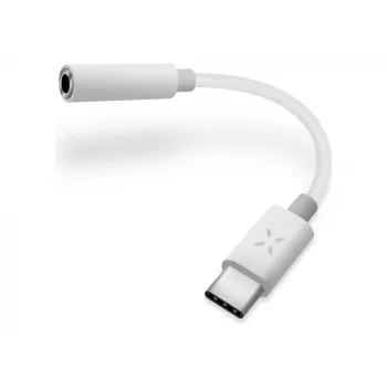 FIXED Link Adapter USB-C/3,5mm Klinke, Weiß | Fixed