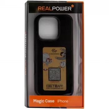 Cover RealPower 504405 für iPhone 16 15,5 cm Schwarz