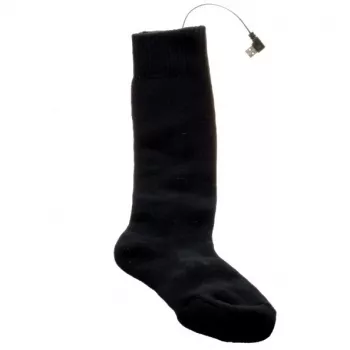 Athletiksocken Glovii GQ2M mit integriertem Heizelement, Größe M, schwarz, atmungsaktiv, Baumwoll-Elastan-Mischung