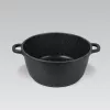Maestro MR-4624C Topf mit Deckel 24 cm 4 l Schwarz