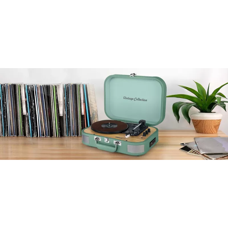 Muse MT-201WG Plattenspieler-Stereoanlage, USB-Anschluss, AUX-Eingang