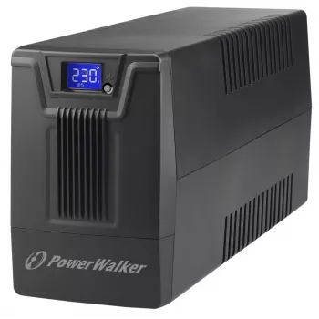 Uninterruptible Power Supply PowerWalker VI 800 SCL FR — Line‑Interactive USV 0,8 kVA (480 W), 2 Steckdosen Typ E, USB, RJ-45/RJ-11, 12V 9Ah Akku, Tower, schwarz