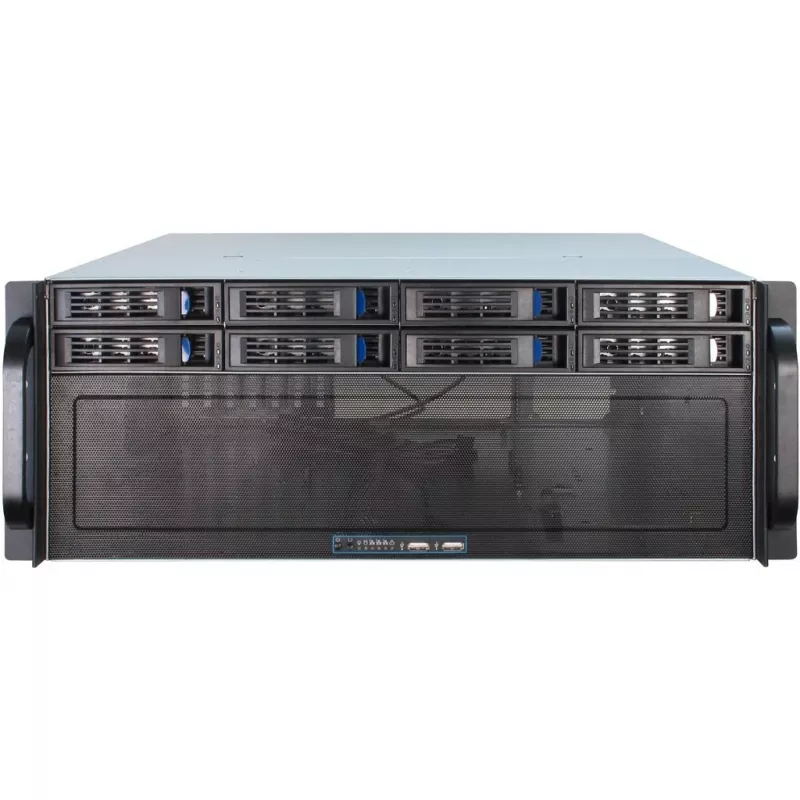 Server-Gehäuse Inter-Tech 4U-4408 Rack Schwarz, Silber