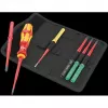 Wera 05006603001 Kraftform Kompakt VDE 7 extra slim 1 Tool Finder Schraubendreher-Satz, 7-teilig, 817 VDE Kraftform-Wechselklingenhalter + 6 extra schlanke VDE-Wechselklingen, IEC 60900, mit Gürteltasche