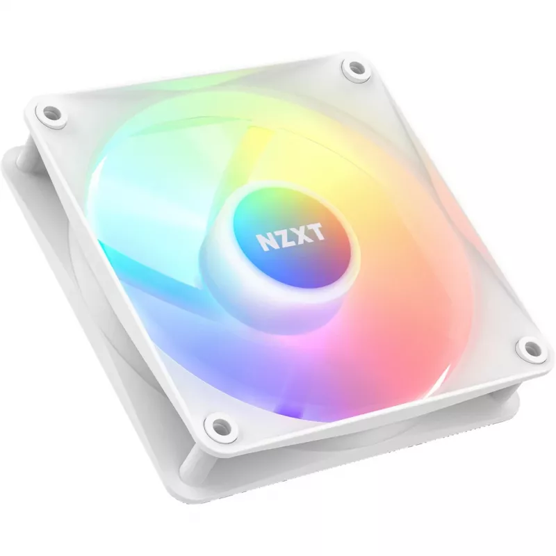 NZXT F120 RGB Core RF-C12SF-W1 120-mm-Gehäuselüfter, 500–1800 U/min, PWM, Weiß