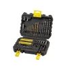 Handwerkzeug-Set STANLEY STA88546 — 50-teiliges Universal-Bohrer- und Werkstattset mit Koffer, geeignet für Holz