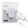 Qoltec 51039 65 W USB-C-PD-Netzteil, 5–20,3 V, 2–3,25 A, integriertes USB-C-Kabel, Weiß