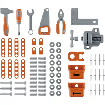 Kinder-Spielwerkbank SMOBY Black & Decker Modell 2025 mit Werkzeugen und Zubehör