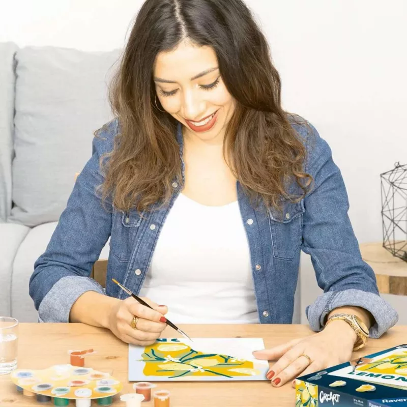 Ravensburger CreArt Malset – Zitronen (Design 25515) für Leinwand-Malprojekte